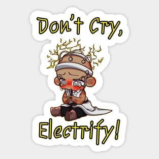 Don't Cry, Electrify: The Doctor's Shocking Humor Sticker